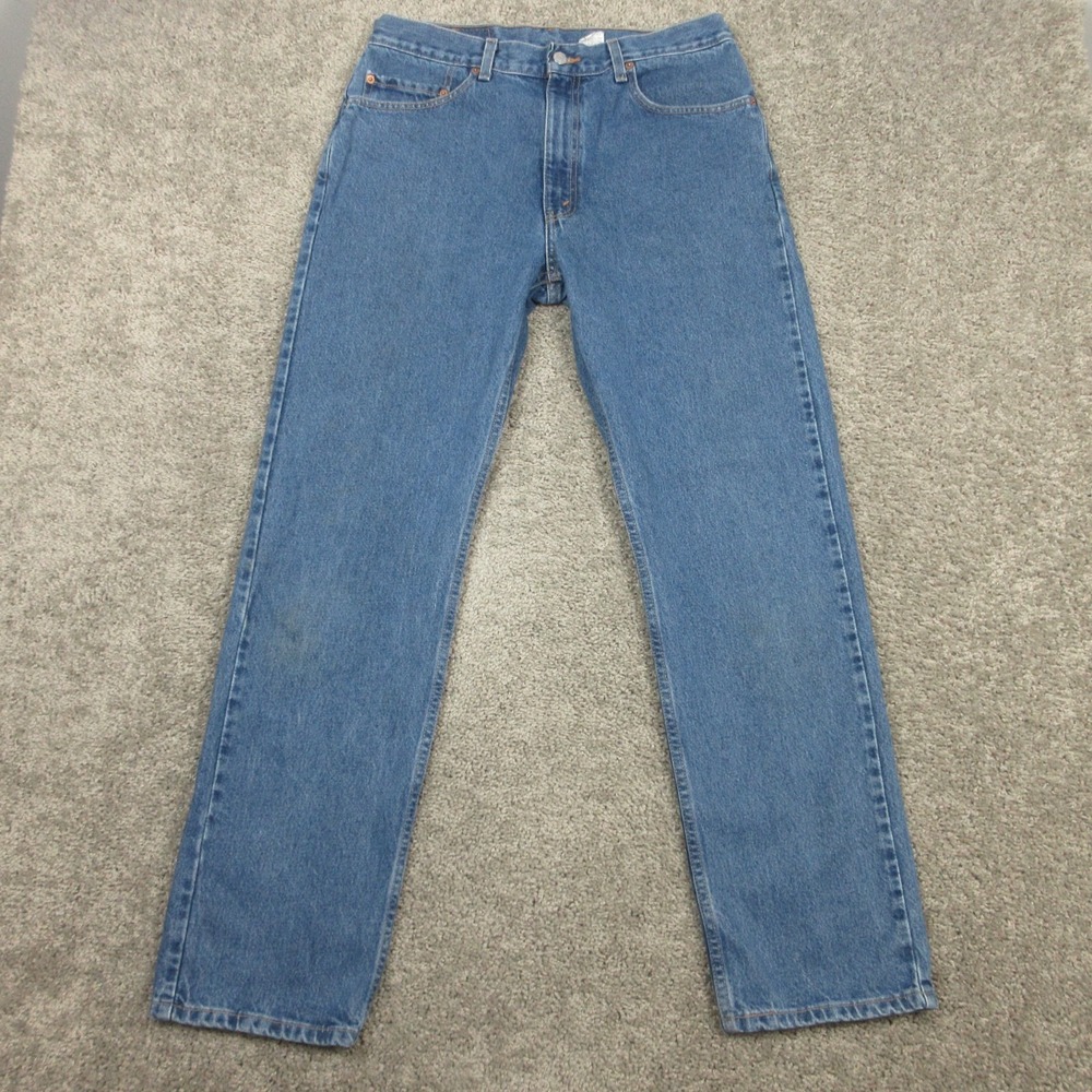 Levis Jeans Mens 34x32 Blue 505 Regular Straight Faded Y2K Cotton Denim Pants